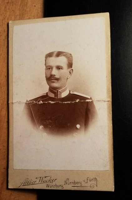 Soldat in Uniform - CDV Atelier Wacker Würzburg Nürnberg Fürth