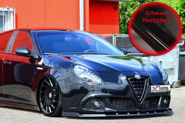 Frontspoiler Splitter mit Wing aus ABS für Alfa Romeo Giulietta 940 Schwarzglanz