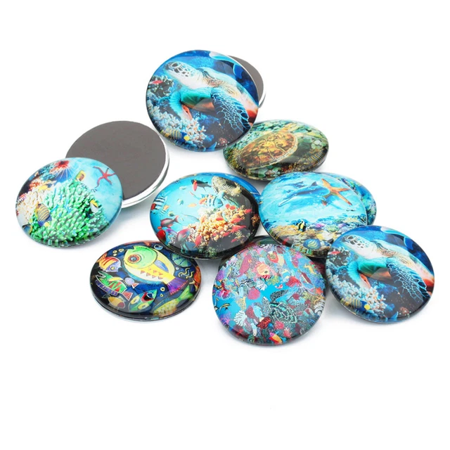 20PCS DIY Glas Patch Zarte Ozean Muster Glas Patches Für Handwerk Schmuck Studio 3