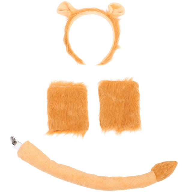 Animal Cosplay Tail Lion Cosplay Costume Lion Ears and Tail Leopard Print