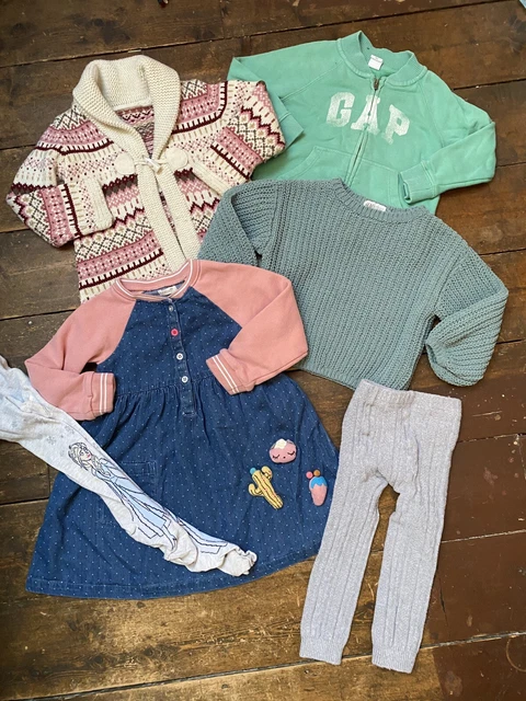 Pacchetto ragazze età 2-3 anni abito Next Gap maglioni cardigan collant congelati H&M
