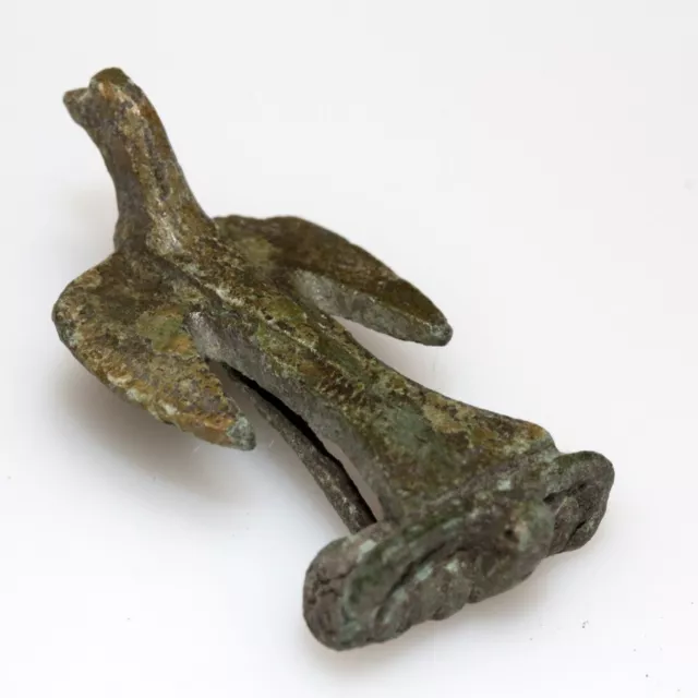 A Perfect-Ancient Roman-Bronze Dove Fibula Brooch-Circa 200 Ad-Complete