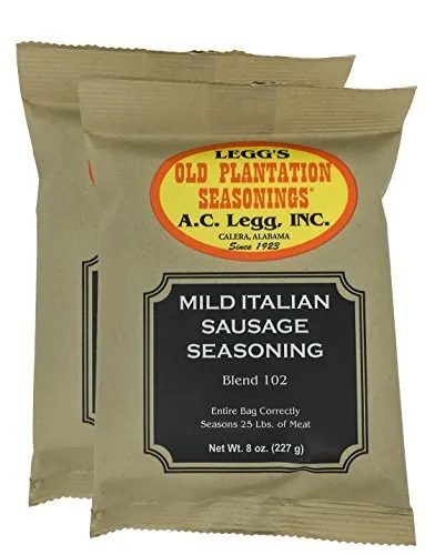 A.C. Legg's - Mild Italian Sausage Seasoning 2 Packs - 8 Ounce each