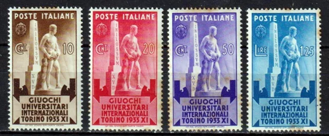 REGNO 1933 Giuochi universitari internazionali serie completa MH