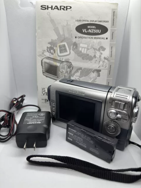 SHARP VL-NZ50 Digital Viewcam/Camcorder Charger Untested. w/Manual & Wires