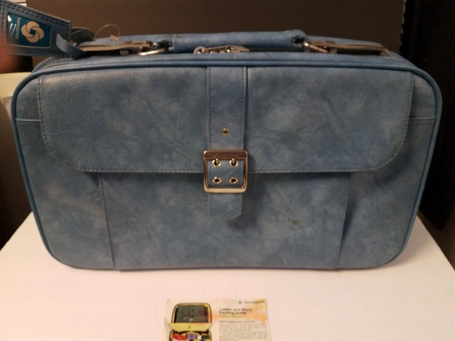 Vintage Samsonite Sonora Soft Side Zippered Suitcase Travel Luggage*FANTASTIC*