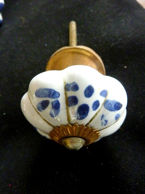 1 Bouton Porcelaine - anciens - Artisanal Poignées Porte Tiroir Placard Armoire