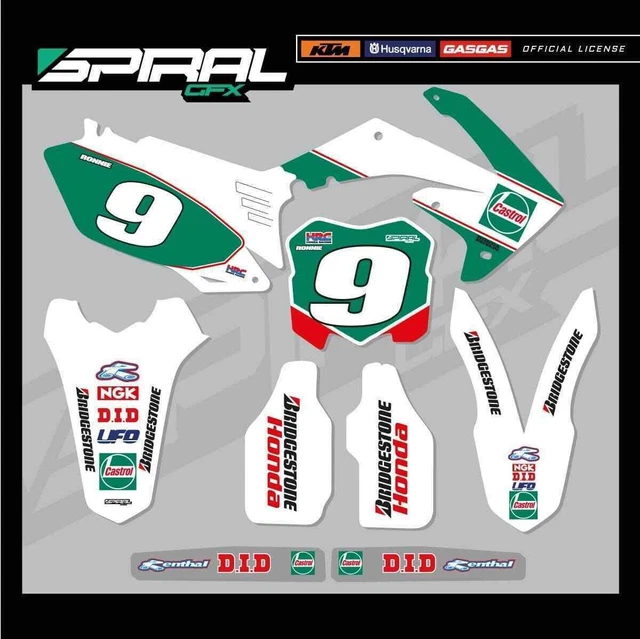 CUSTOM MX GRAPHICS Kit Honda Factory Castrol CRF 250 450 2009 2010 2011 ...