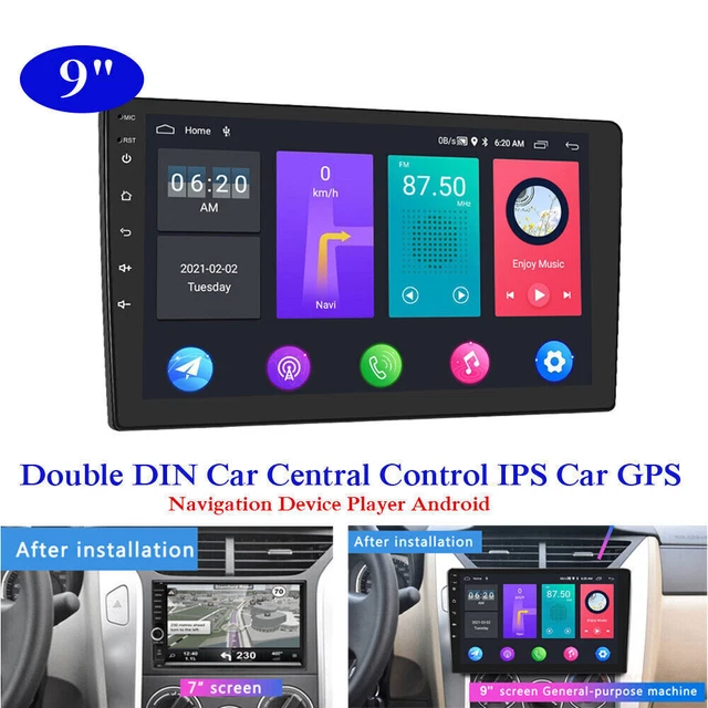 9" 2DIN Car Central Control IPS Navigation Device Player Android Bluetooth 1+16G