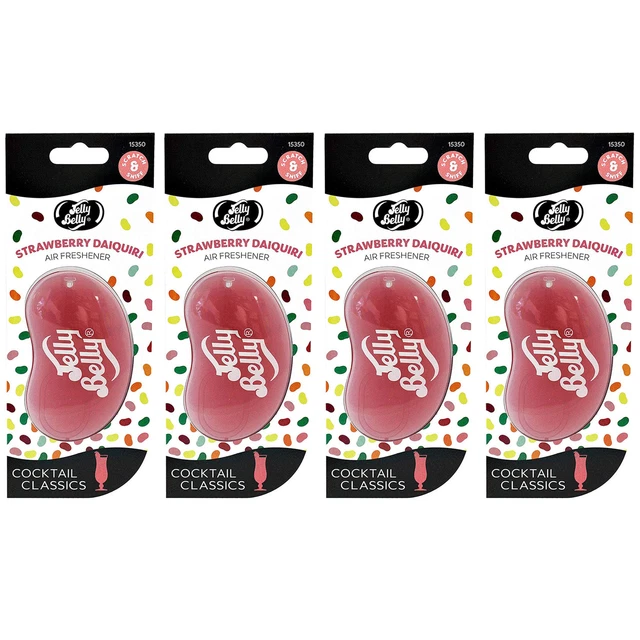 15350 JELLY BELLY STRAWBERRY DAIQUIRI 3D Air Freshener Car (x4) Hanging