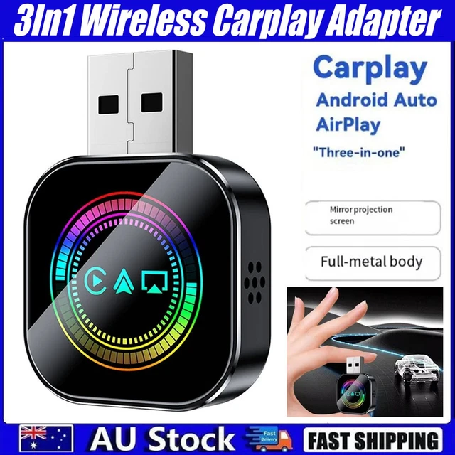 2026 WIRELESS CARPLAY Adapter Screen Mirroring AirPlay Android Auto USB ...