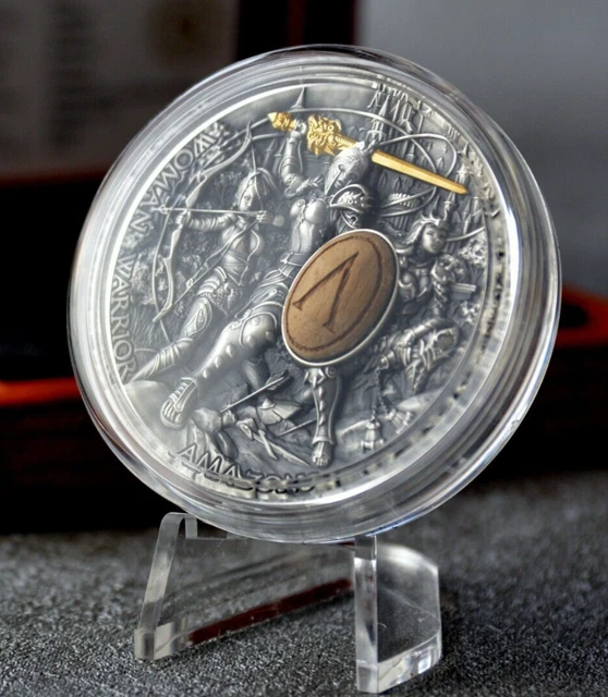 $2 Woman Warrior Amazons 2019 Niue 2oz Silver Coin Antique Finish INVESTMENT