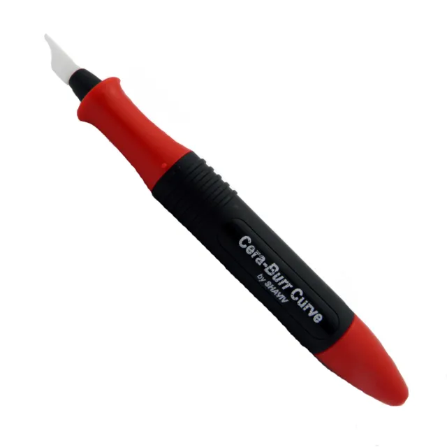 Shaviv 90113 Cera-Burr Curved Blade Tool Ceramic Blade Is Fixed in Red Glow-Burr