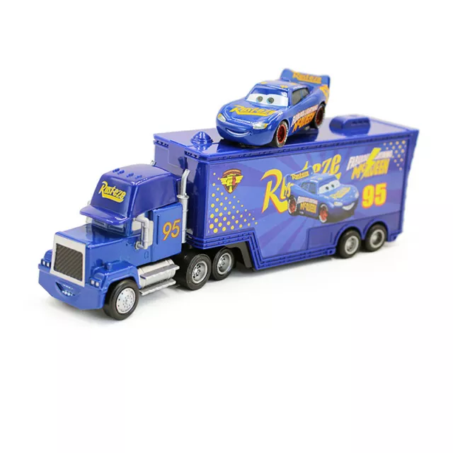 Disney Pixar Fabulous Lightning McQueen Mack Truck&Car 1:55 Diecast Toys Loose