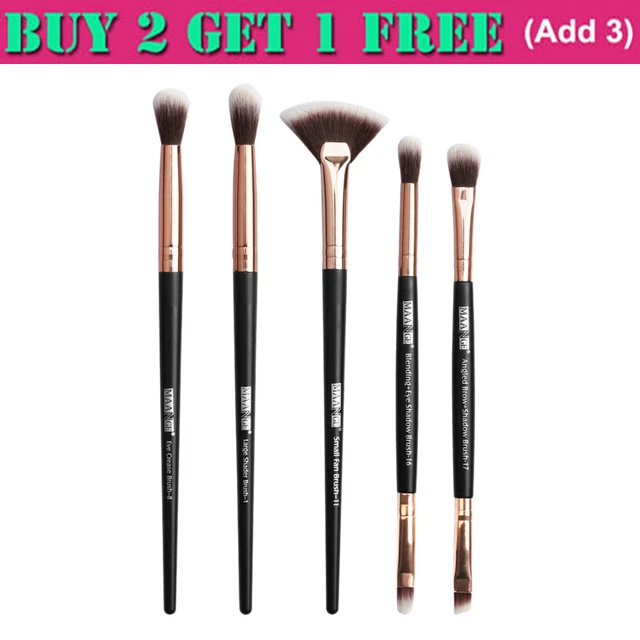 Juego de 5 pinceles de maquillaje cepillo sombra de ojos cepillo en forma de ventilador herramienta de belleza tk