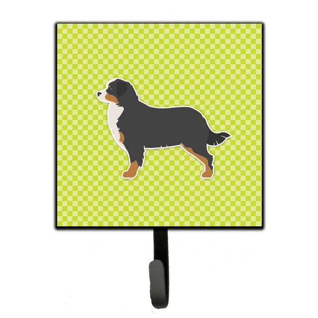 "Caroline's Treasures Bernese Mountain Dog Checkerboard Green Leash or Key Ho...