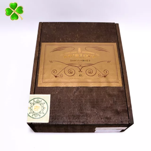Kristoff | San Andres Churchill Wood Cigar Box Empty - 9" x 7" x 3"