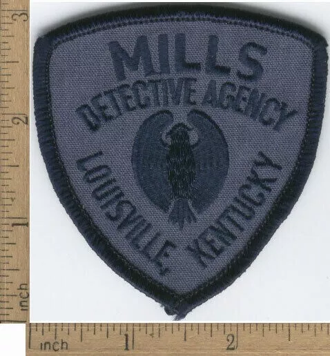 Vintage Mills Detective Agency Louisville Kentucky Embroidered Patch, USA