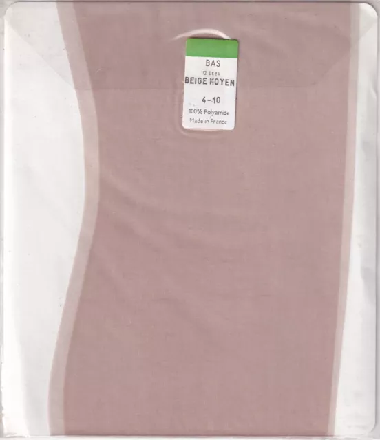 Bas nylon GERBE 12 Dtex 6 coloris. Taille 4 - 10. Ultra sheer stockings.