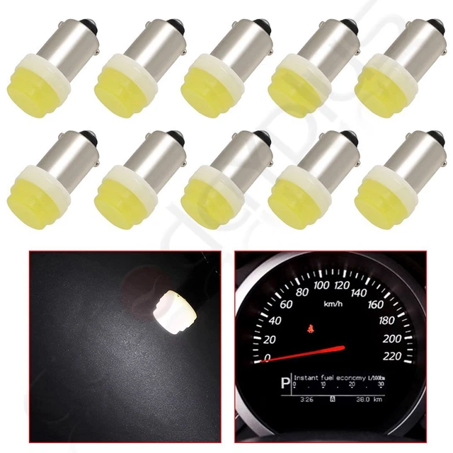 20pc BA9S Xenon White LED Lamp Instrument Cluster Panel Dash Light Bulb Bayonet
