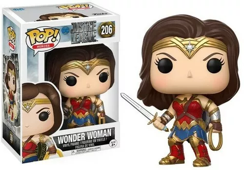 ¡FUNKO POP! PELÍCULAS: DC - Liga de la Justicia - Wonder Woman [Juguete nuevo] figura de vinilo