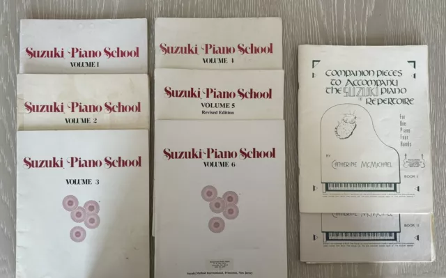 SUZUKI Piano Method - Books 1-6 and includes acompanying books 1-2