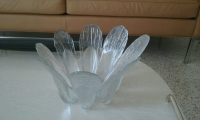 Lotus Flower Petal Basin Vase Art Drinking glass Tapio Wirkkala Iittala Republic of finland Style half-dozen