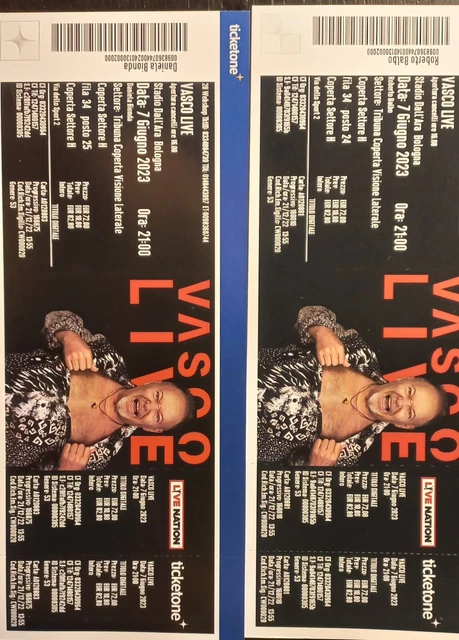 Vendo 2 Biglietti Per Concerto Vasco Rossi A Bologna Per Il 7 Giugno 2023 