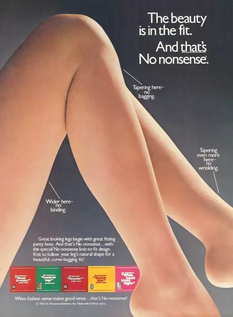 1974 NO NONSENSE Panty Hose Ad - How to turn four pairs into six $19.99 -  PicClick