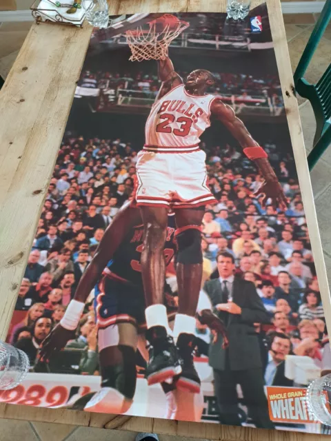 Michael Jordan Rare 1989 Wheaties 24 X 50 Poster Michael Jordan Rare 1989 Wheaties 24 X 50 Poster