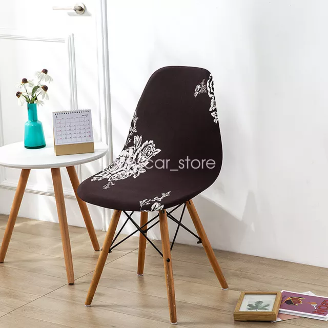 2Pcs Shell Chair Covers Stretch Parson Chair Slip Covers for Kitchen Dining Room