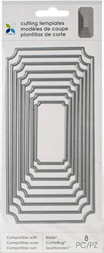 "Troquel rectangular - ""Borde anidado"" - Plantillas troqueladas de acero versátiles -