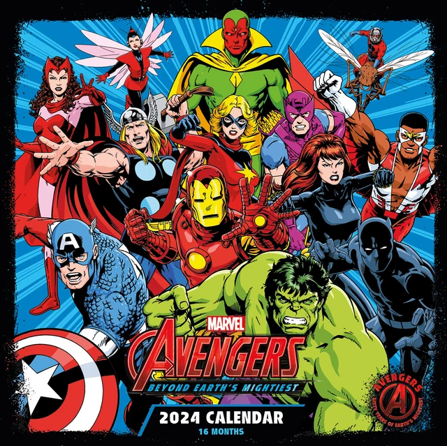 MARVEL AVENGERS 2024 Calendar Official 16 Month from Sept 2023 30 x