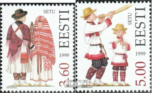 Briefmarken Estland 1999 Mi 354-355 gestempelt Brauchtum, Trachten