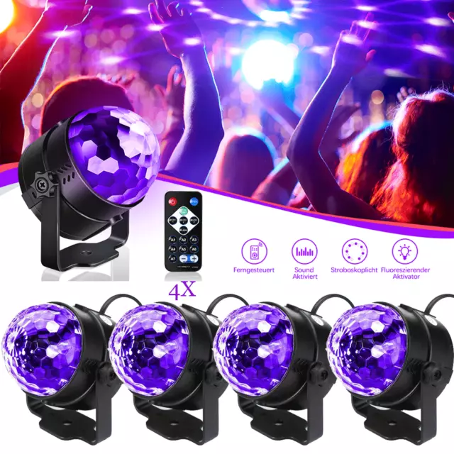 1/8X UV LED Discokugel Disco Lichteffekt Bühnenbeleuchtung Schwarlicht Disco Bar