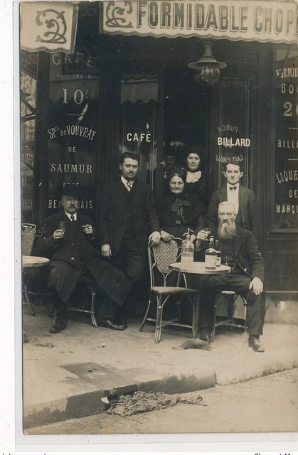 CARTE PHOTO A LOCALISER : garçon de café, salle de grenouille - etat