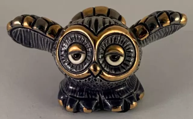 Vintage De Rosa Rinconada Owl Uruguay 1707 De Rosa Collection Blue Gold Platinum Vintage De Rosa Rinconada Owl Uruguay 1707 De Rosa Collection Blue Gold Platinum