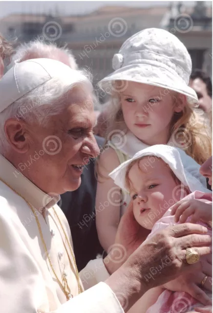 BENEDETTO XVI - Foto da Negativo Originale Studio Fotografico in Vaticano RARE