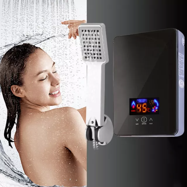 220V Instant Hot Water Heater Tankless Electric Shower W/Shower Head 6500W NEW