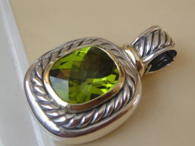 $3450 David Yurman 14K Gold ,Ss Albion Peridot Enhancer