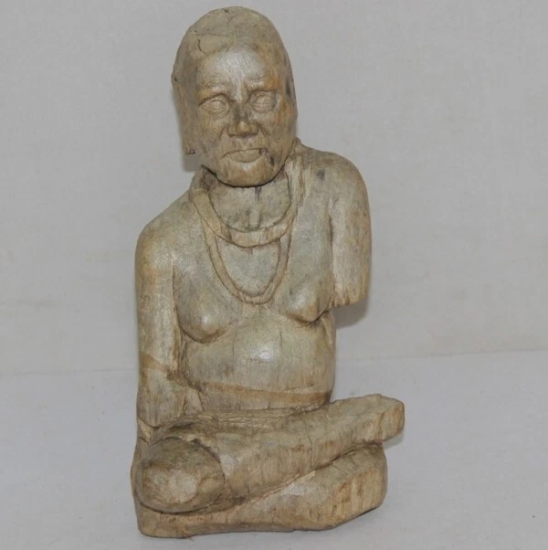 19th Century's Wooden Hand Crafted Men Figure, Rustic Collectible Article