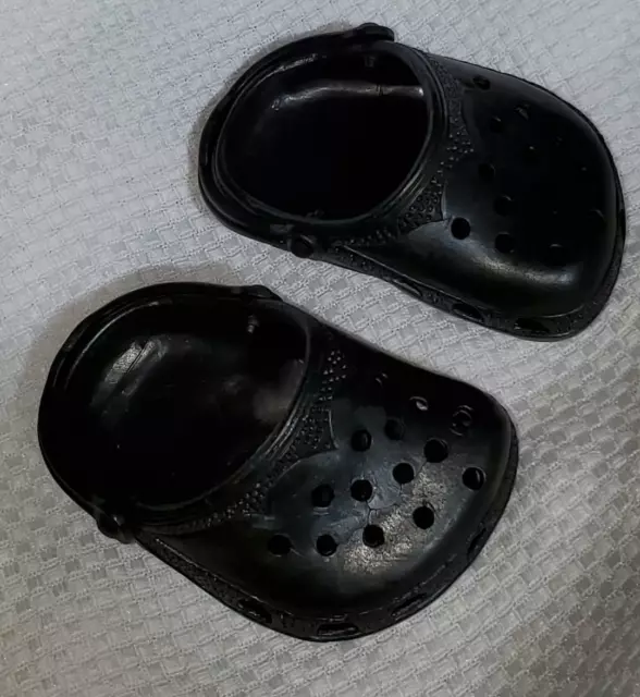 NIP-Black Plastic Clogs for American Girl and similar sized 18" Dolls