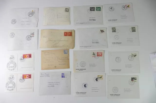Welt 16 Briefe Umschläge FDC Sonderstempel Briefmarken Bedarfsbrief etc  K-3830