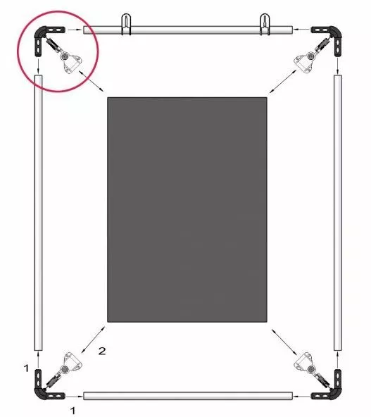 Franken BS1104 Spannrahmen Poster (Alu mit Eckverbindungen) 70 x 94.7 cm, A1