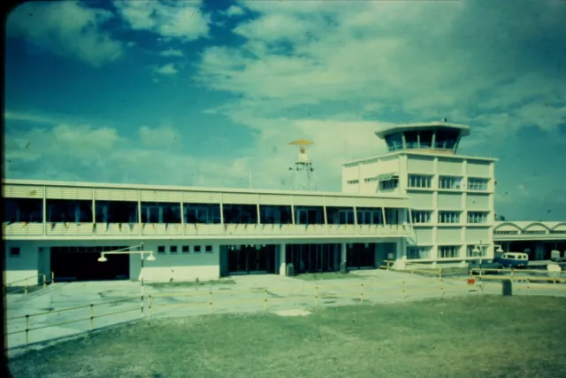 6 Vintage Old 1960 Color Photo Slides of the BAHAMAS Islands Airport Nassau +