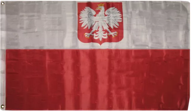 3x5 Ancestral Old Poland Polska Eagle Flag Civil Ensign 3'x5' House Banner 100D