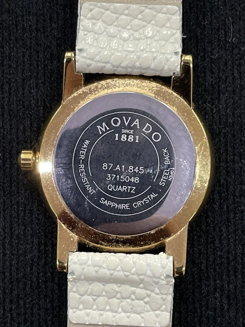 Orologio Movado 87 A1 845 Quadrante Museo Bianco Tono Oro Donna Quarzo 8