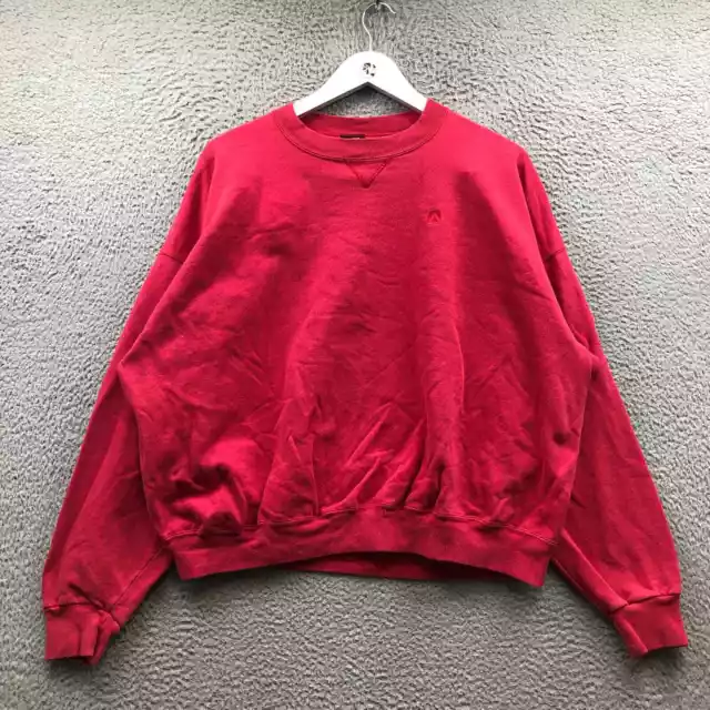 Vintage Oshkosh B'Gosh Blank Sweatshirt Men's XL Long Sleeve Crew Neck Red