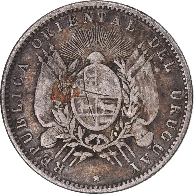 [#849323] Coin, Uruguay, 20 Centesimos, 1877, Uruguay Mint, Paris, Berlin, Vie,
