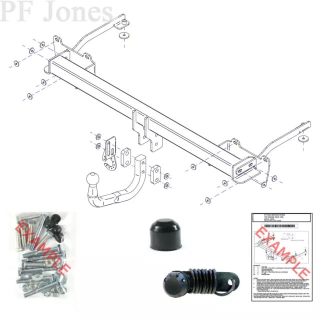 Tow-Trust Towbar for Fiat Doblo Cargo Van 2010-2022 - Swan Neck Tow Bar